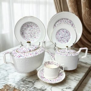 Home dinner set fancy super bone 61pc (copy)