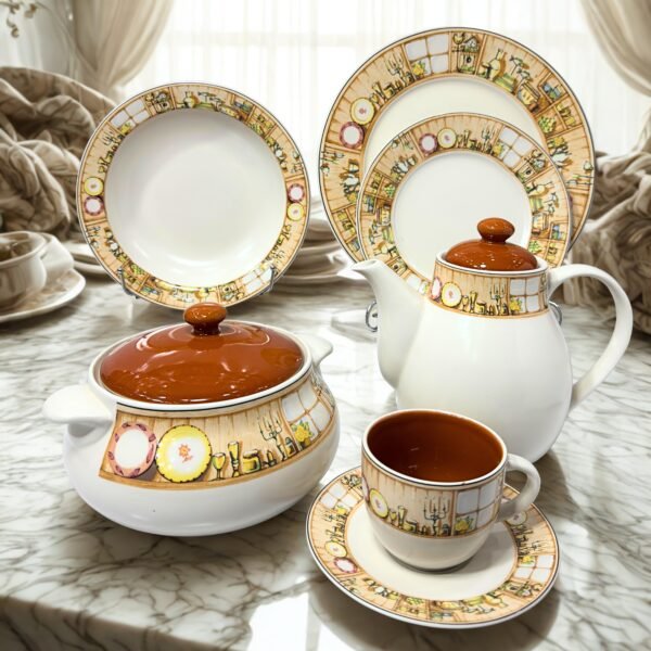 dinner set stoneware 61pc