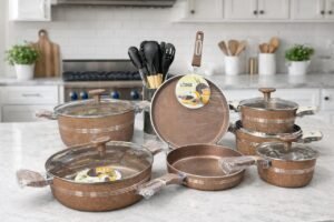 lodge non stick cookware set [22 pieces]